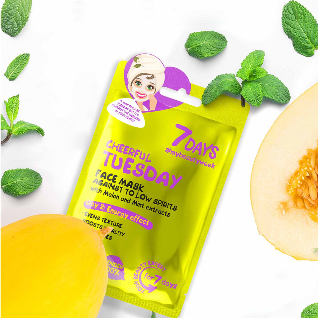 7DAYS Face Mask Cheerful Tuesday Melon & Mint