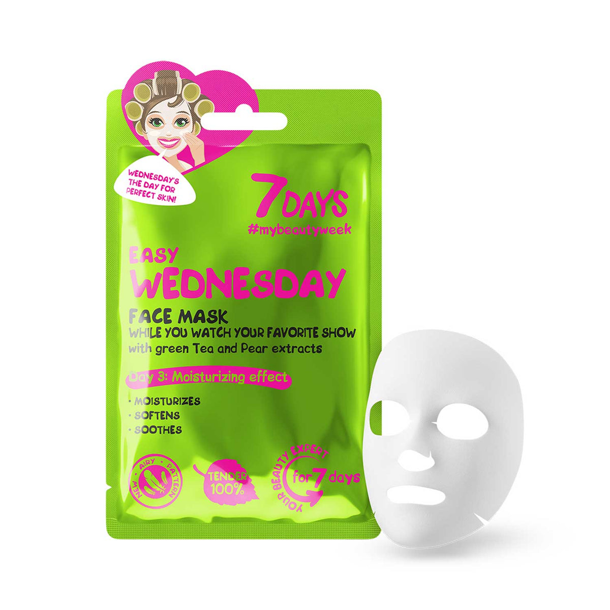 7DAYS Face Mask Easy Wednesday Green Tea & Pear