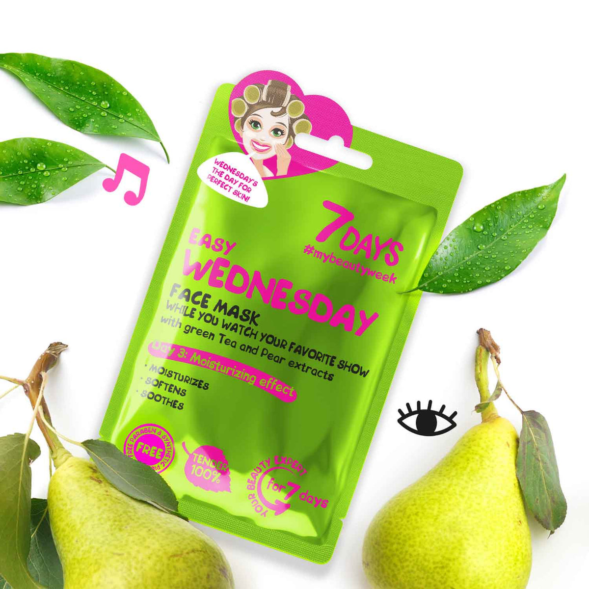 7DAYS Face Mask Easy Wednesday Green Tea & Pear