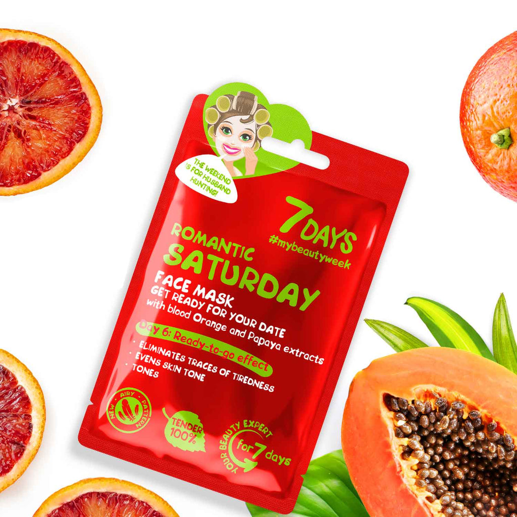 7DAYS Face Mask Romantic Saturday Blood Orange & Papaya