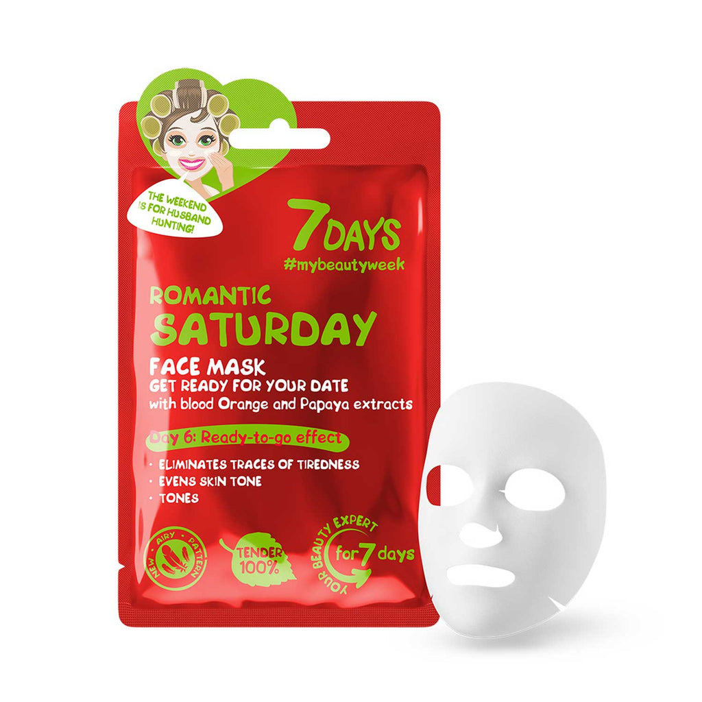 7DAYS Face Mask Romantic Saturday Blood Orange & Papaya