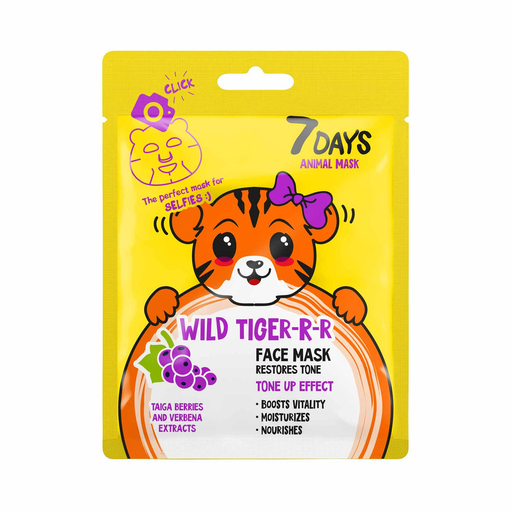 7DAYS Animal Mask Wild Tiger Taiga Berries & Verbena