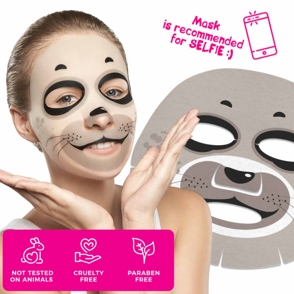 7DAYS Animal Mask Happy Sea Calf Algae & Iceland Moss
