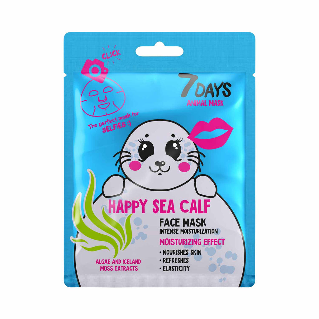 7DAYS Animal Mask Happy Sea Calf Algae & Iceland Moss
