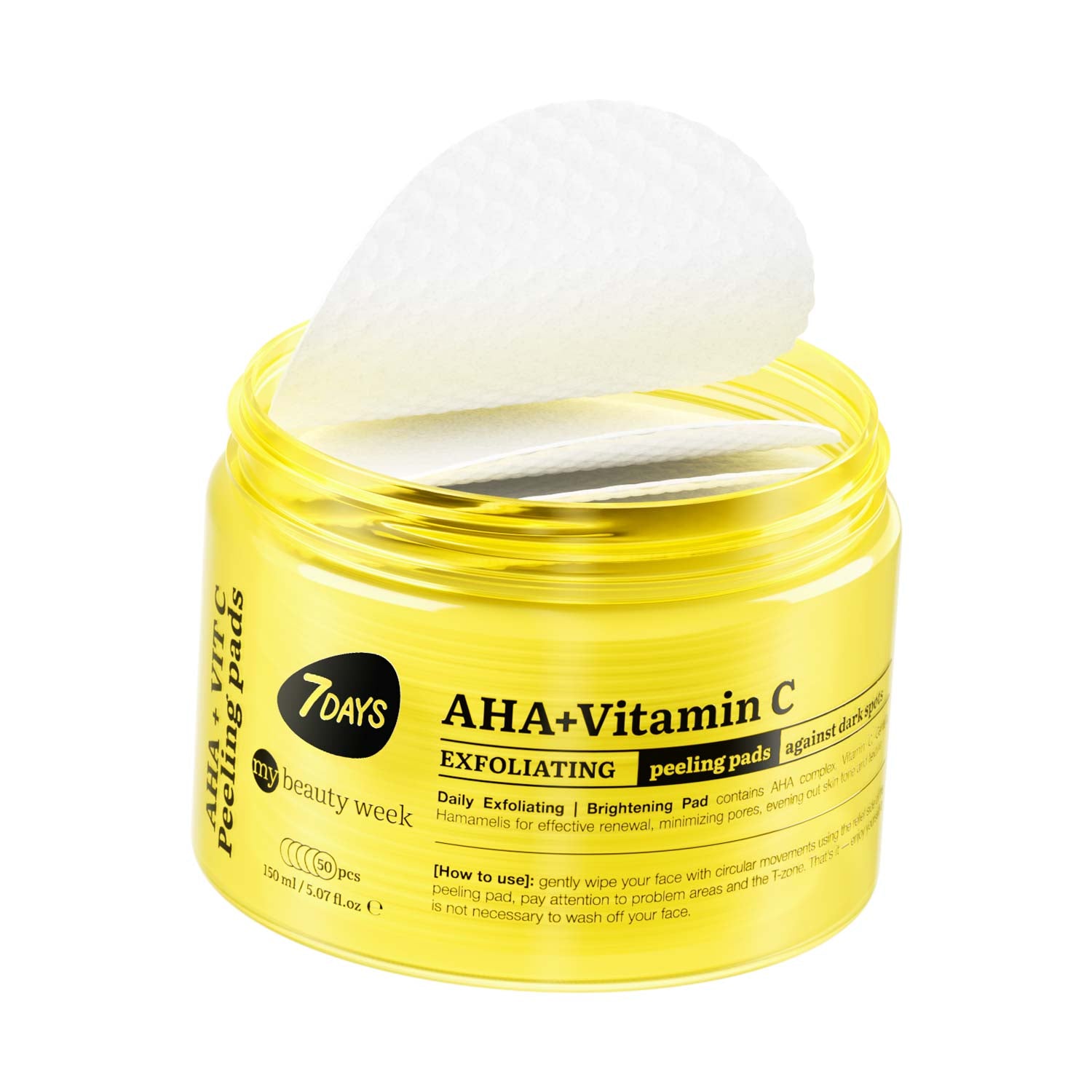 7DAYS My Beauty Week Exfoliating Peeling Pads Aha+vitamin C
