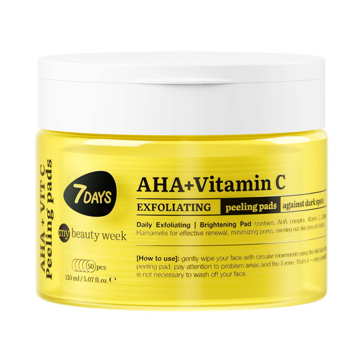 7DAYS My Beauty Week Exfoliating Peeling Pads Aha+vitamin C