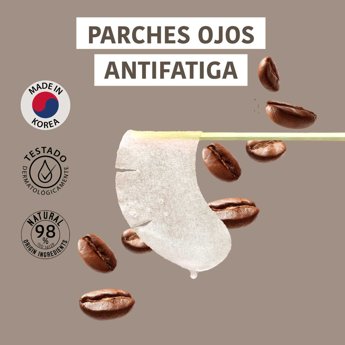 Parches de Ojos Antifatiga con Cafeína y Vitamina C (2 Uds)