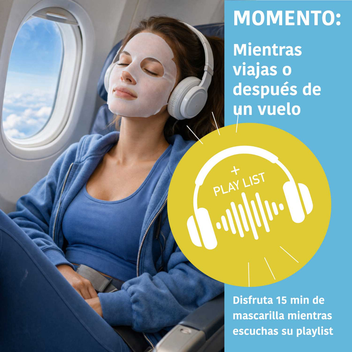 Mascarilla Jet Lag Recovery Antifatiga