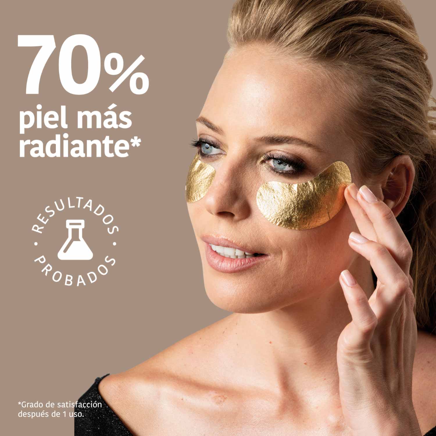 Parches Ojos Antiedad Reafirmantes Oro.