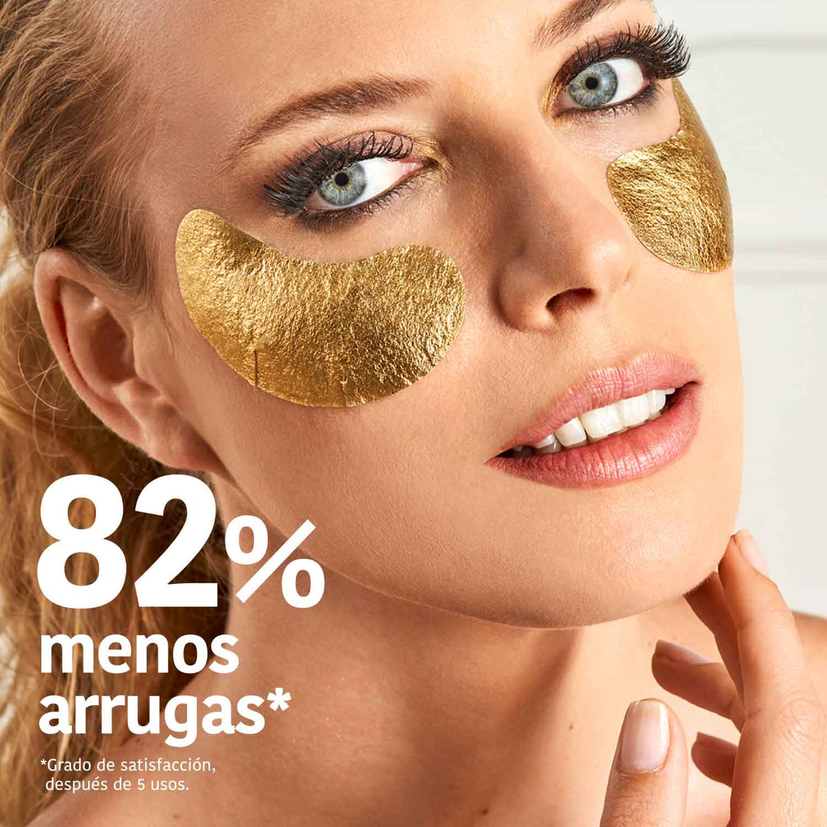Parches Ojos Antiedad Reafirmantes Oro.