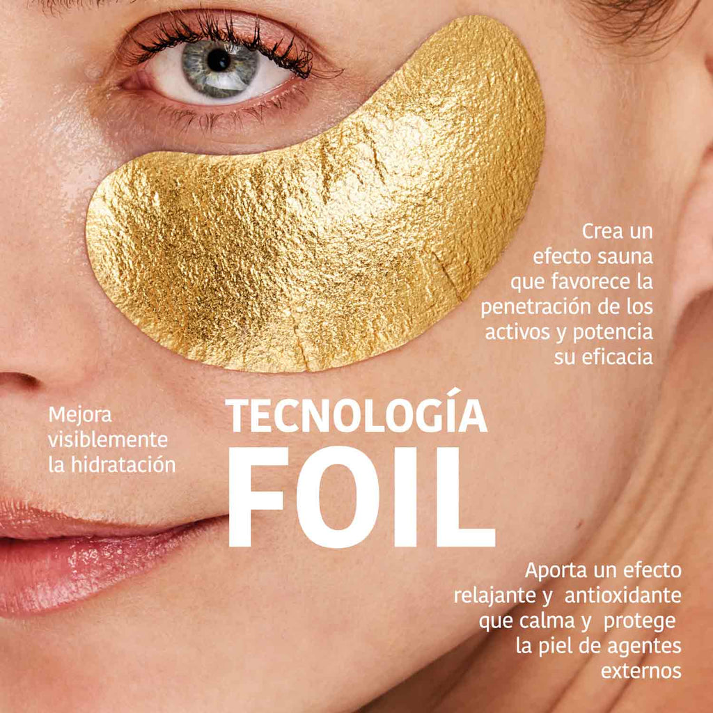 Parches Ojos Antiedad Reafirmantes Oro.