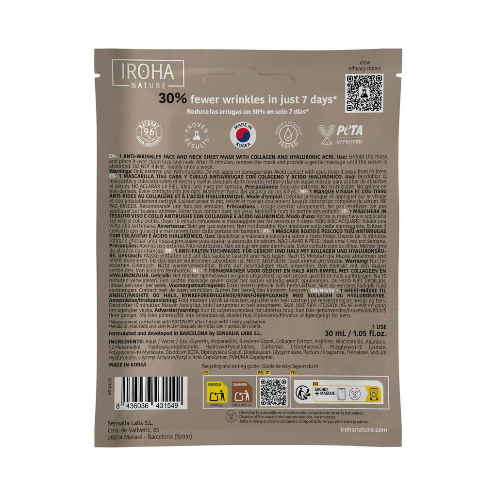 Mascarilla Antiarrugas Colágeno