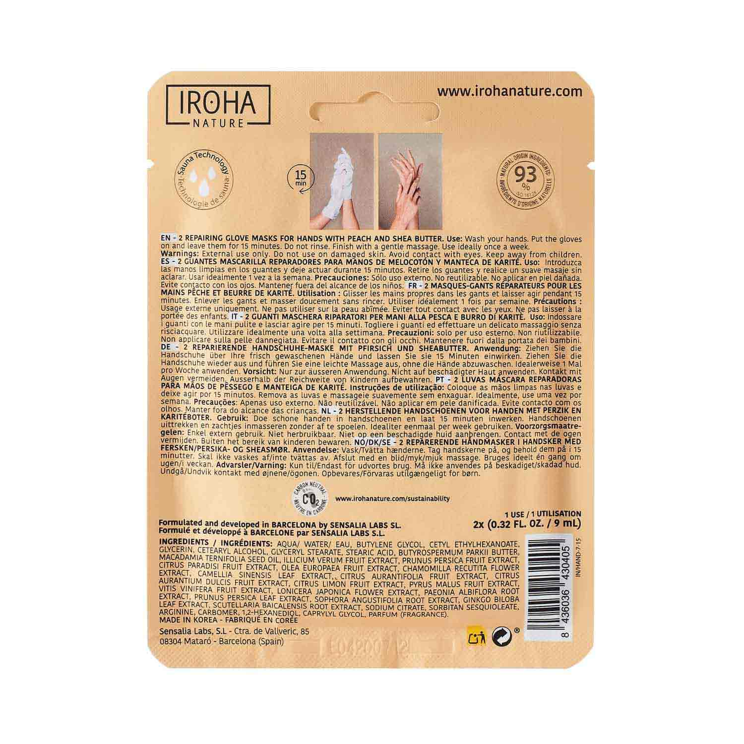 Guantes Mascarilla Reparadores - Melocotón