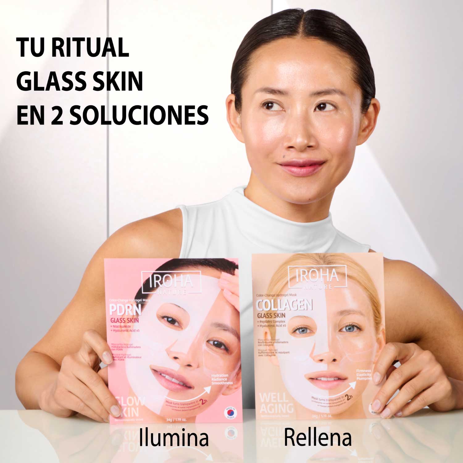 Iroha Nature Mascarilla Hidrogel Glass Skin con Pdrn