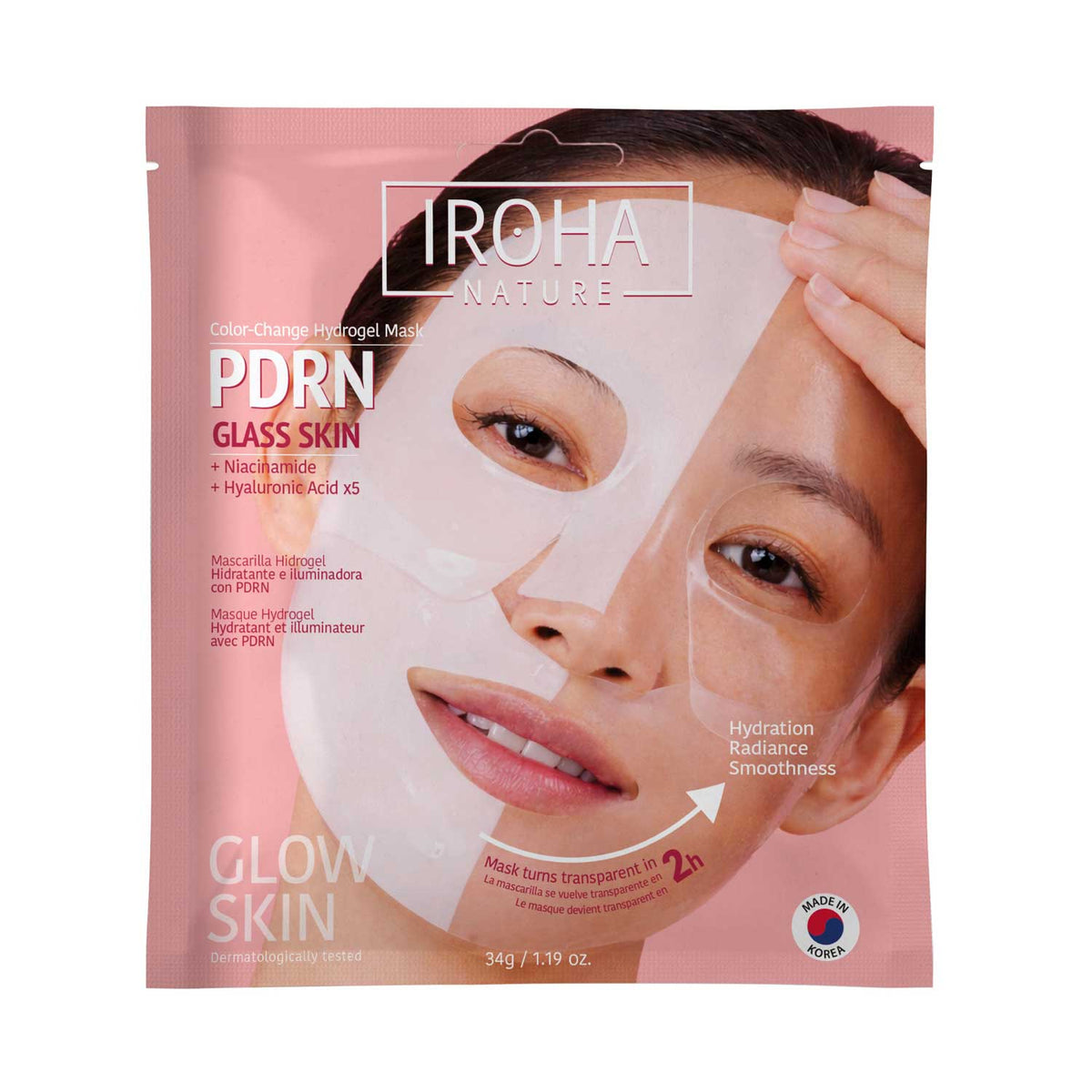 Iroha Nature Mascarilla Hidrogel Glass Skin con Pdrn