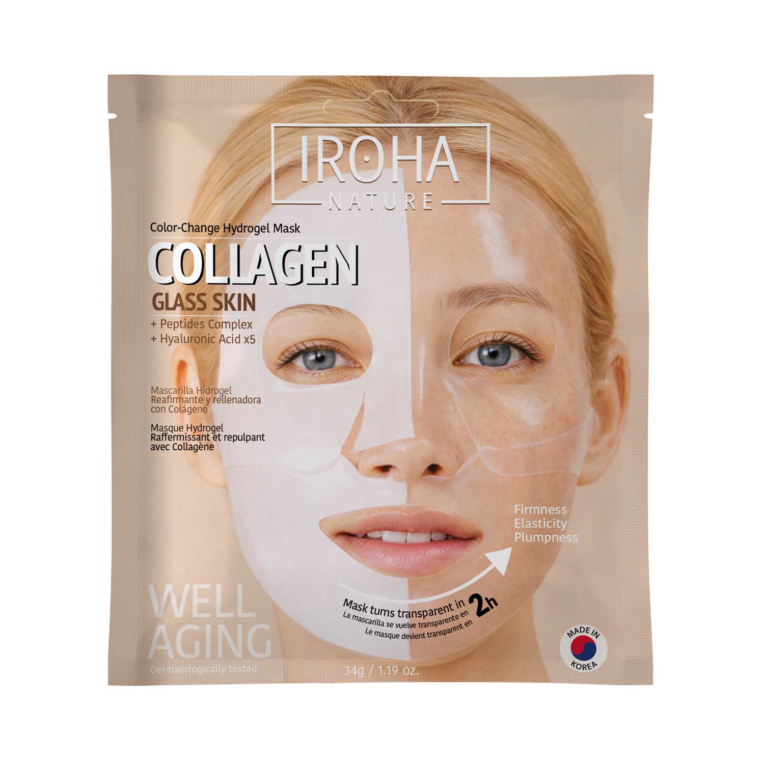 Iroha Nature Mascarilla Hidrogel Glass Skin con Colágeno