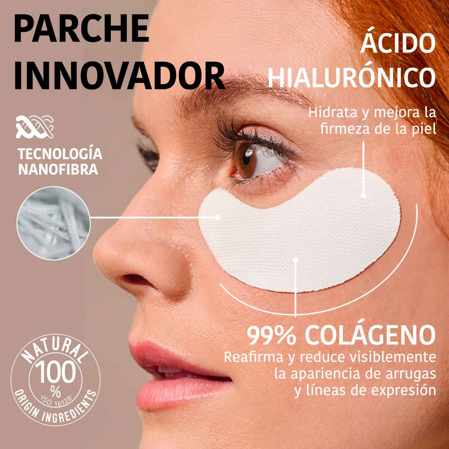 Parches Ojos 99% Colágeno (3 Pares + 1 Bruma).
