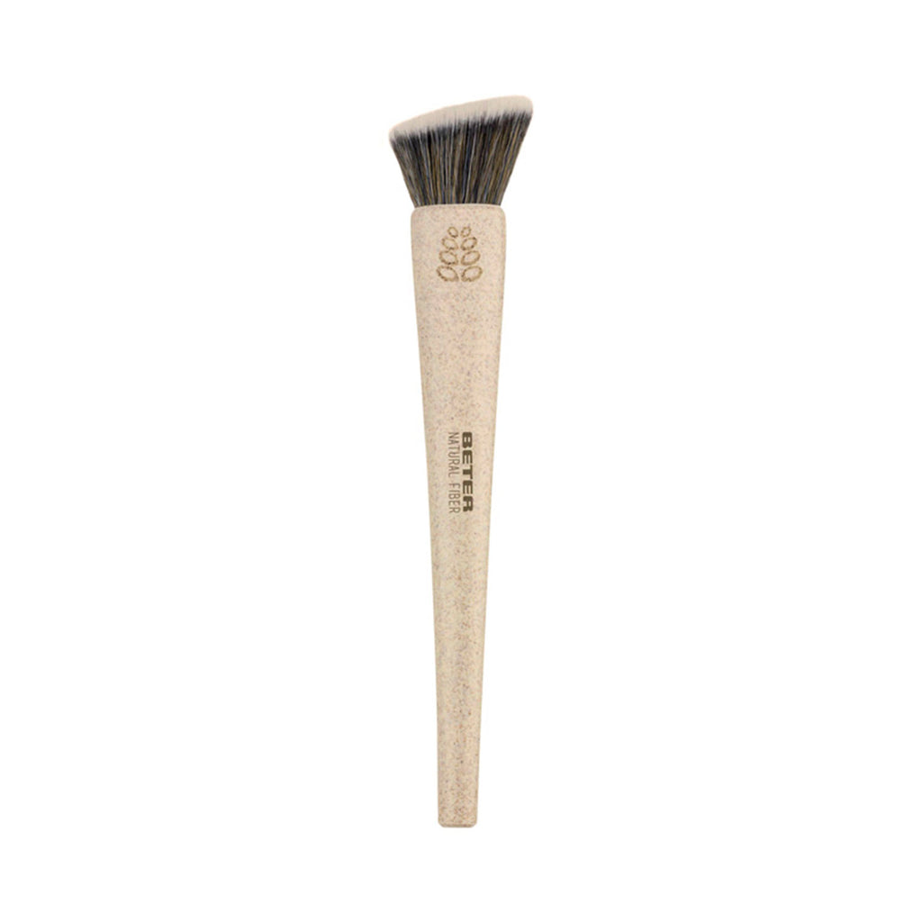 Natural Fiber Brocha Flat Top Kabuki Pelo Sintetico