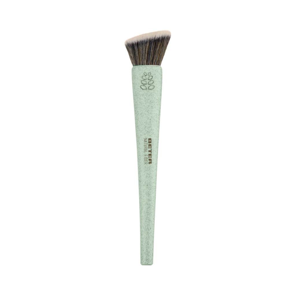 Natural Fiber Brocha Flat Top Kabuki Pelo Sintetico