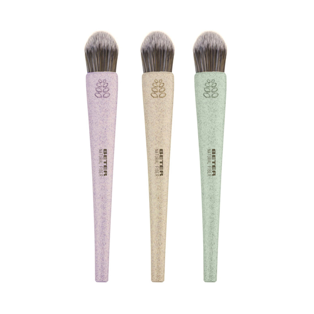 Natural Fiber Brocha Maquillaje Fluido Pelo Sintetico