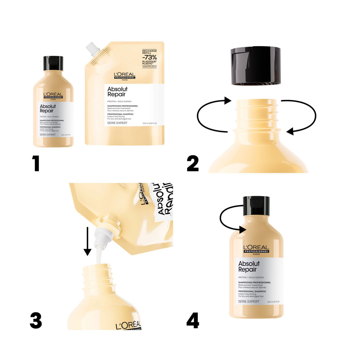 Absolut Repair Gold Quinoa Shampoo Refill